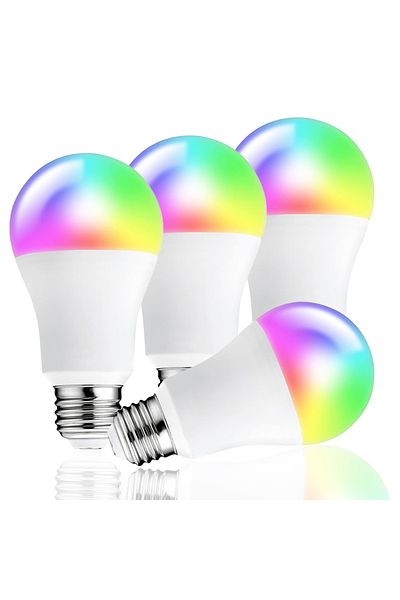 Choice 4pcs E27 Smart Light Bulbs, Bluetooth Color Changing Light Bulbs, Warm RGBW Color Changing LED nigh
