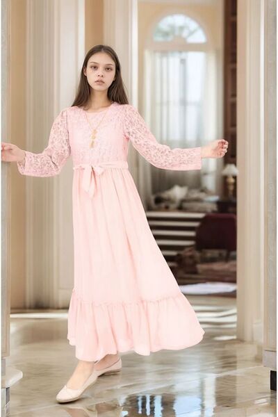 Your Consent Black Girls' Evening Dress Made of Tulle Fabric for Graduations, Weddings and Special Occasions