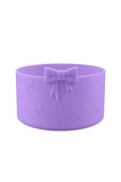Choice purple Bows Water Bottle Boot,Compatible with Stanley Cup 20/30/40Oz,for Hydroflask Boot 12-24Oz,Mor