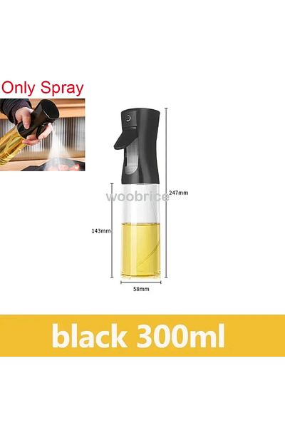 Choice black 300ml-spray 2in1 500ml Plastic Spray Oil Sprayer Bottle Spray Oil Dispenser Oil Jar Cruet BBQ