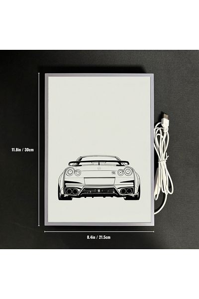 Choice USB Plug Large(21.5x30.5cm) USB Plug GTR Anime Racing LED Night Light - Bedroom Decor Lamp & Lampara