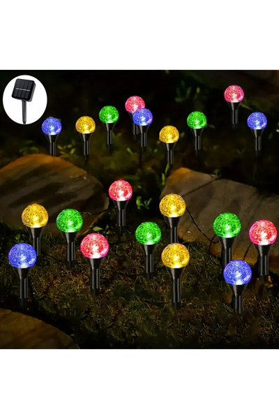 Choice 30 مصباح LED RGB يعمل بالطاقة الشمسية تحت الأرض على شكل فقاعة كروية، 3...