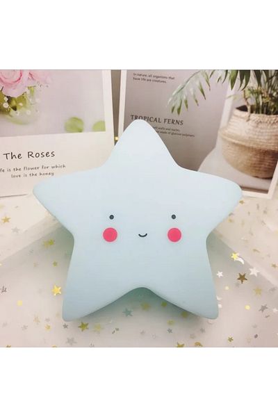 Choice Blue Mini LED Night Light Cartoon Fantasy Star Moon Interior Lighting Bedside Light Baby Room Decora
