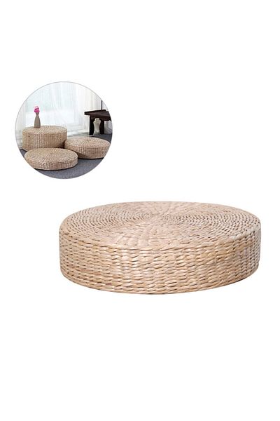 Choice 40x6cm Straw Cushion Floor Tatami Pouf Meditation Woven Pillow Japanese Yoga Pad Zen Round Room Padd