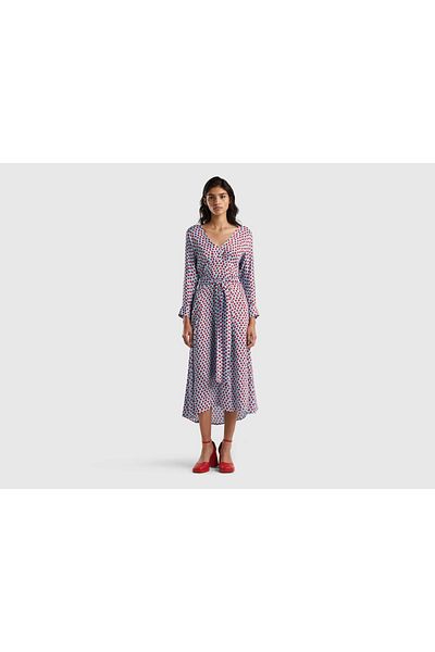 United Colors of Benetton Long Fruit Pattern Dress
