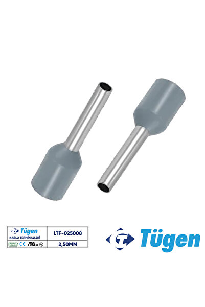 2,50mm İzoleli Yüksük Gri ( 1 Kutu 500 Adet )