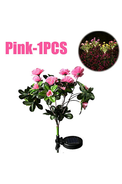 Choice قطعة واحدة - مصباح LED يعمل بالطاقة الشمسية على شكل أزهار الأزالية، مص...