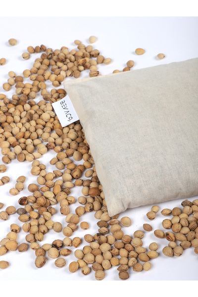 BEVACO Kiraz Çekirdeği Isıtıcı Yastık | 20×20 cm | Ham Bez | Bel, Omuz ve Regl Ağrıları İçin