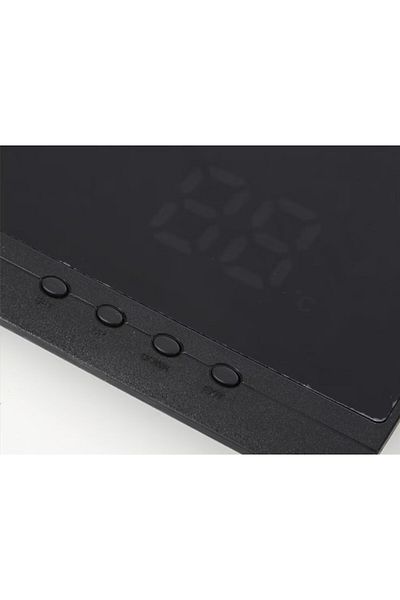 BLA BLA FOAM Digital Wall Clock, Bla Bla Foam, Thermometer, Calendar, Black, 48x25.5 cm