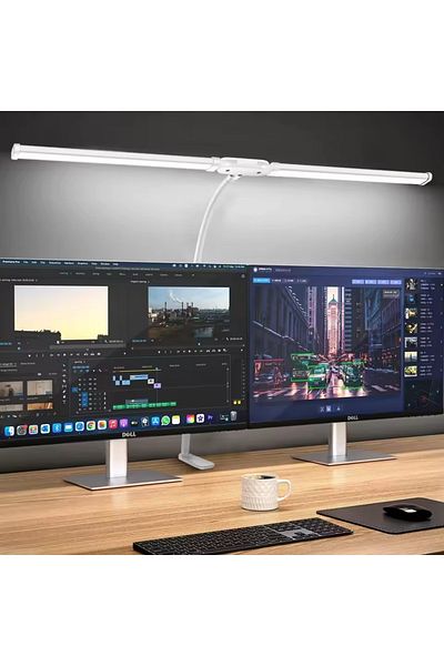 Choice Double-Head White Home Office LED Desk Lamp Double Head Stepless Dimming Eye-Caring Reading Lights 3