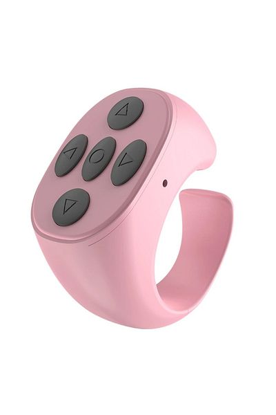 Choice Pink For TikTok Ring Bluetooth Remote Control Fingertip Selfie Video Controller Automatic Page Turne