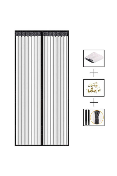Choice3 ناموسية مغناطيسية سوداء مقاس 90 × 210 سم للأبواب والنوافذ والشاشات ال...