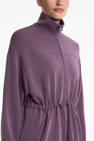 Oysho Long jacket with soft-touch modal and pockets