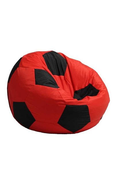 Pufrelax Telstar XXL Ball Armchair, Textile Material - Red & Black
