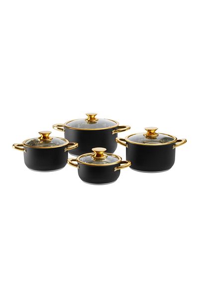 Ambition Stainless Steel Cookware Set, 8 Pieces, Royal Steel