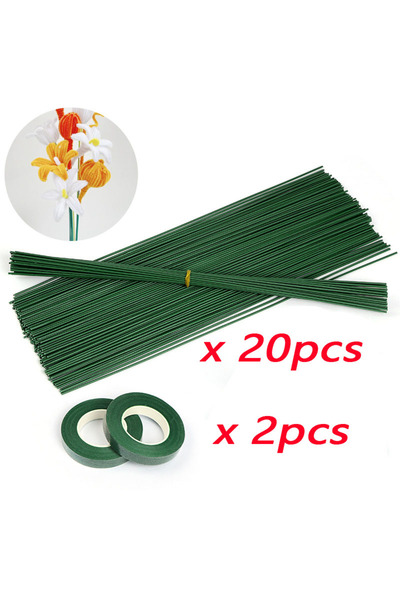 Choice 2mmx30cm set1 Artificial Flower Stem Wire Flower Pole Rod for diy Chen...