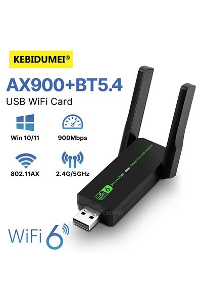 Kebidumei 600mbps Bt4.2 Wifi Ax900 Usb Adapter Bluetooth 5.4 Wireless Network Card 2.4g/5ghz Wi-fi Antenna Usb