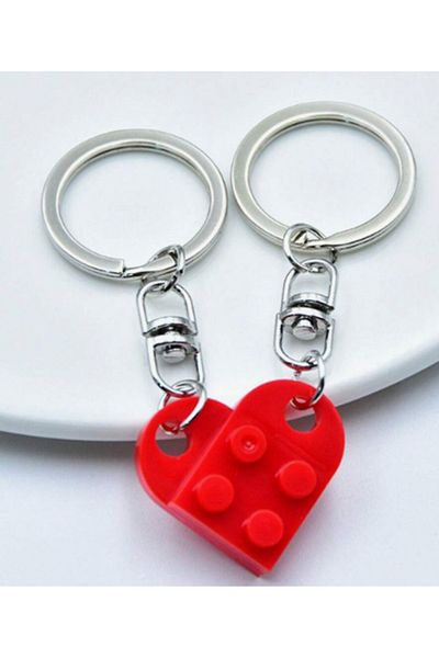saratremo Set 2 keychains - Together form a complete red heart