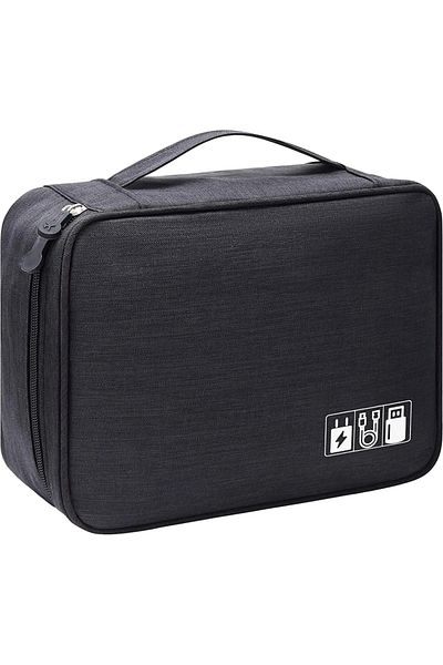 Choice 1pcs blackA Portable Digital Storage Bag USB Gadget Waterproof Cable Organizer Pouch Electronics Dev