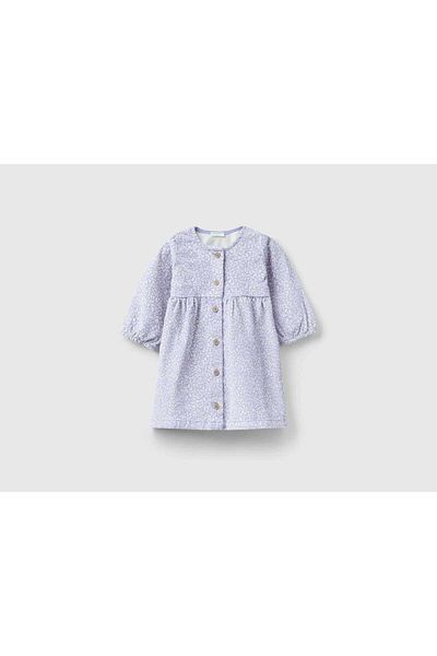 United Colors of Benetton Velvet Animal Print Baby Dress