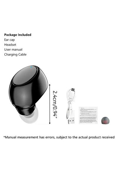 Vikefon black X6 Single-Side Headset Mini Bluetooth Sports Invisible Headphone Ultra Small Mini Car Single-