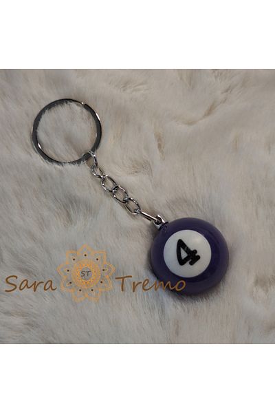 saratremo Personalized Keychain with Billiard Ball