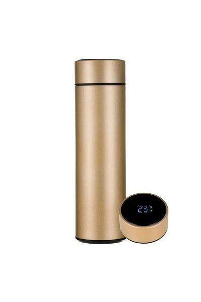 wei inox Termos, afisaj LED, indicator temperatura, inox, auriu, 500 ml