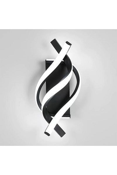 Choice warm light Black-1PCS Modern LED Wall Lamp Home Line Decoration Wall Lamp Living Room Background Wal