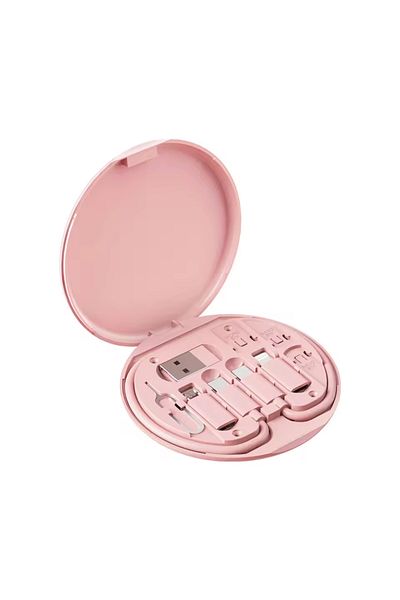 Choice Pink 60W Multi Type-C To USB C To Micro USB To Lighting Fast Charging Phone Cable Kit for IPhone 16