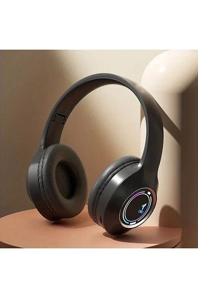 Vikefon m3-black M3 Light-emitting Bluetooth Headset Folding Led Card Wireless Headset Type-C Charging Multi