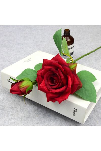 Choice 1pc Red Artificial Flowers Big Silk Roses Beautiful Branch Vases for Home Wedding Decoration Valenti