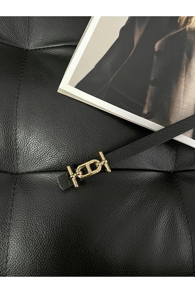 FioriModa Thin Belt with Gold Buckle, Trouser Belt, Shirt Belt, Jacket Belt