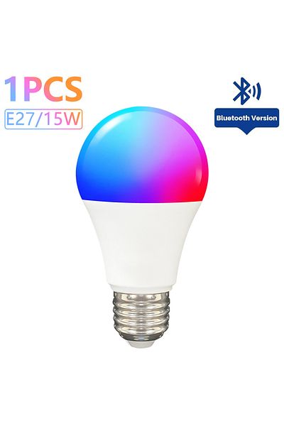 Choice 1pc 15W E27 Tuya LED Bulb Smart Life APP Control Dimmable RGB Color Ampoule LED Light Bulb Work with