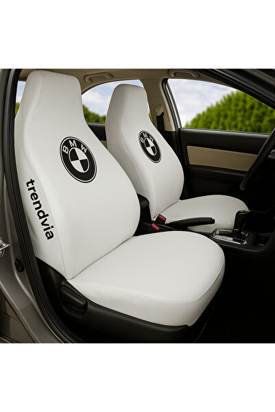 trivexa BMW uyumlu beyaz penye ön ve arka koltuk kılıfı takımı servis tipi ot...