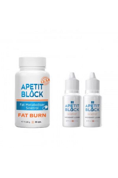 EMPIRE EXPERT PHARMA Pachet pentru slabit 30 capsule + 2 flacoane 15 ml, Apetit Block Sinetrol