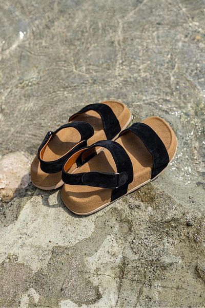 Lovittoman Genuine Leather Light Sole Black Men's Sandals