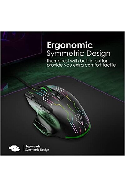 VERTUX ماوس الألعاب السلكي المريح كريبتونيت مع أداء سريع فائق، 10000 نقطة في البوصة