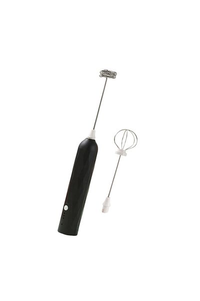wei inox Mini mixer, 2 heads, USB charging, black