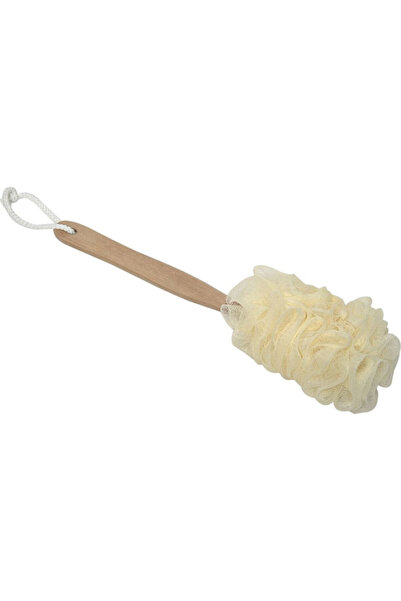 Tendance إسفنجة حمام شبكية من البولي إيثيلين بمقبض خشبي