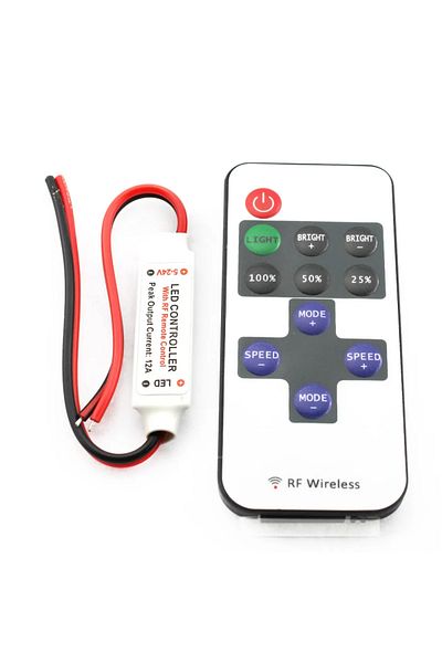Choice 12V LED Strip Controller Mini Dimmer RF Wireless Remote 11key DC 5V 12V 24V Controller for LED St...
