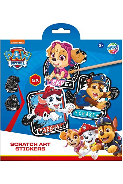 Moxy Δημιουργικό Σετ Ξυστό, Μαγικά Αυτοκόλλητα με Paw Patrol