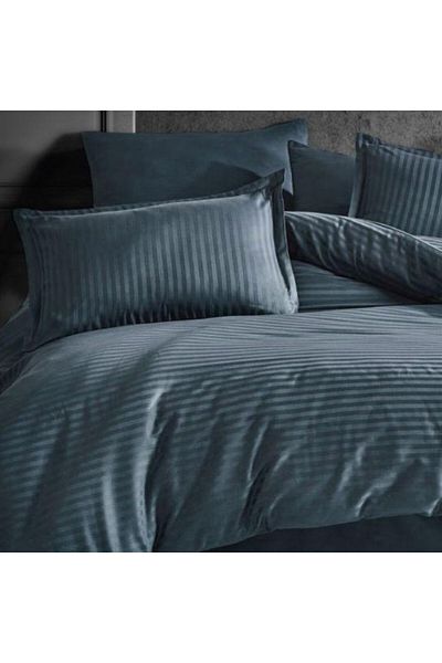 Pucioasa Set of 2 cotton damask pillowcases 70x70 cm, anthracite