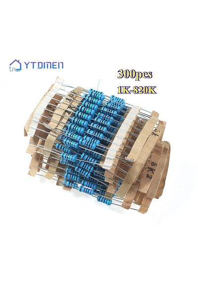Choice 300PCS 1% 1K ~ 820K Metal Film Resistor Assortment Kit 1W 30 Kinds *10pcs DIY Electronic Set of R...