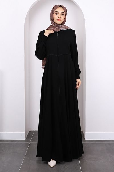İmajButik Μαύρο μανίκι Gipeli με φερμουάρ Ferace