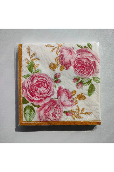 Choice 20 قطعة 20 قطعة 33 سم مناديل ورقية مكونة من طبقتين على شكل زهرة الورد ...