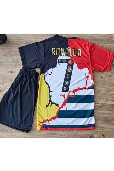 yenteks Όλα τα καλάμια Καμέρα Κριστιάνο. Ronaldo Number 7 Kids Jersey Kit με 3 κάλτσες δώρο ONRR-008