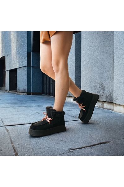 Jarrox Lightweight Poly Sole Women's Boots with Fur Detail Inside