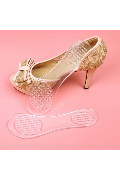 Aptel Set of 2 silicone insoles, transparent, 21x6.5 cm