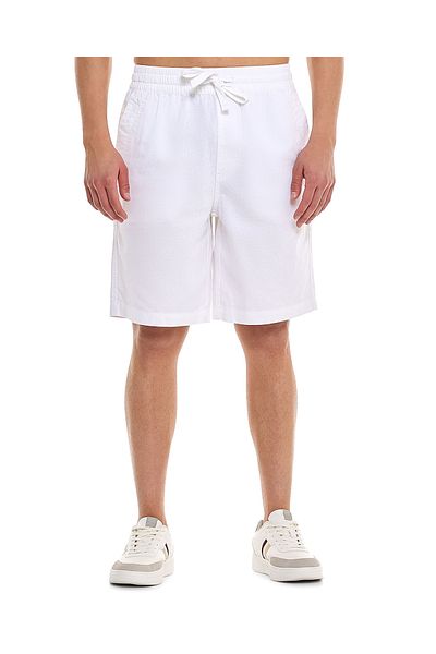 R&B White MYF-WOVEN SHORTS -S-XXL