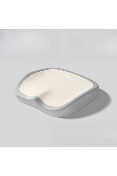 Choice 40x37x5.6cm WHITE 1pcs Memory Foam Seat Cushion for Car/Office Chair Support with Non-Slip Base Ergo
